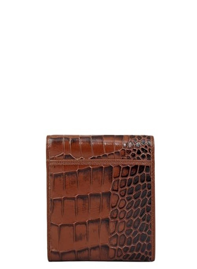 Da Milano Leather Mini Flap Wallet for Women - Brown (10306OL) - Image 4